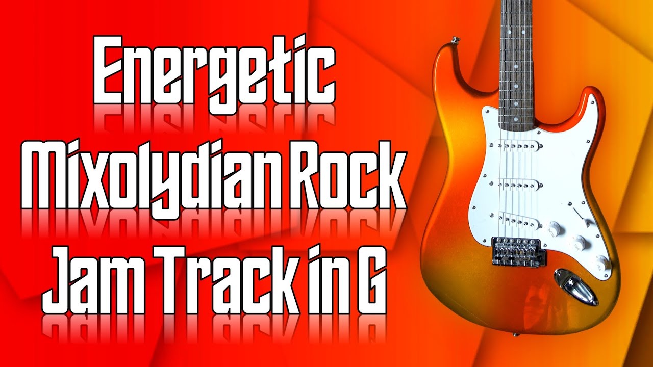Energetic Mixolydian Rock Jam Track in G 🎸 Guitar Backing Track