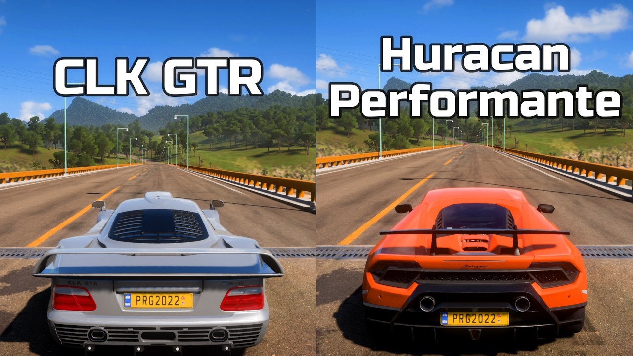 Forza Horizon 5: Mercedes-Benz AMG CLK GTR vs Lamborghini Huracan Performante - Drag Race