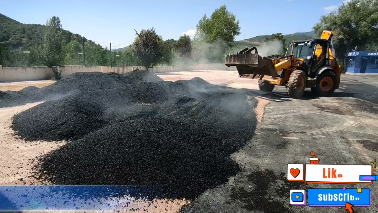 jcb kepçe ile asfalt nasıl serilir, jcb nasıl kullanılır, asfalt nasıl serilir, kepçe videoları, 4cx
