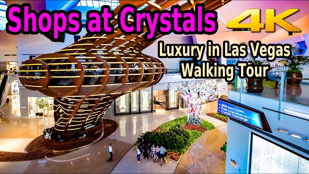МАГАЗИНЫ В CRYSTALS ПЕШЕХОДНАЯ ЭКСКУРСИЯ ПО ЛАС-ВЕГАСУ в 4К