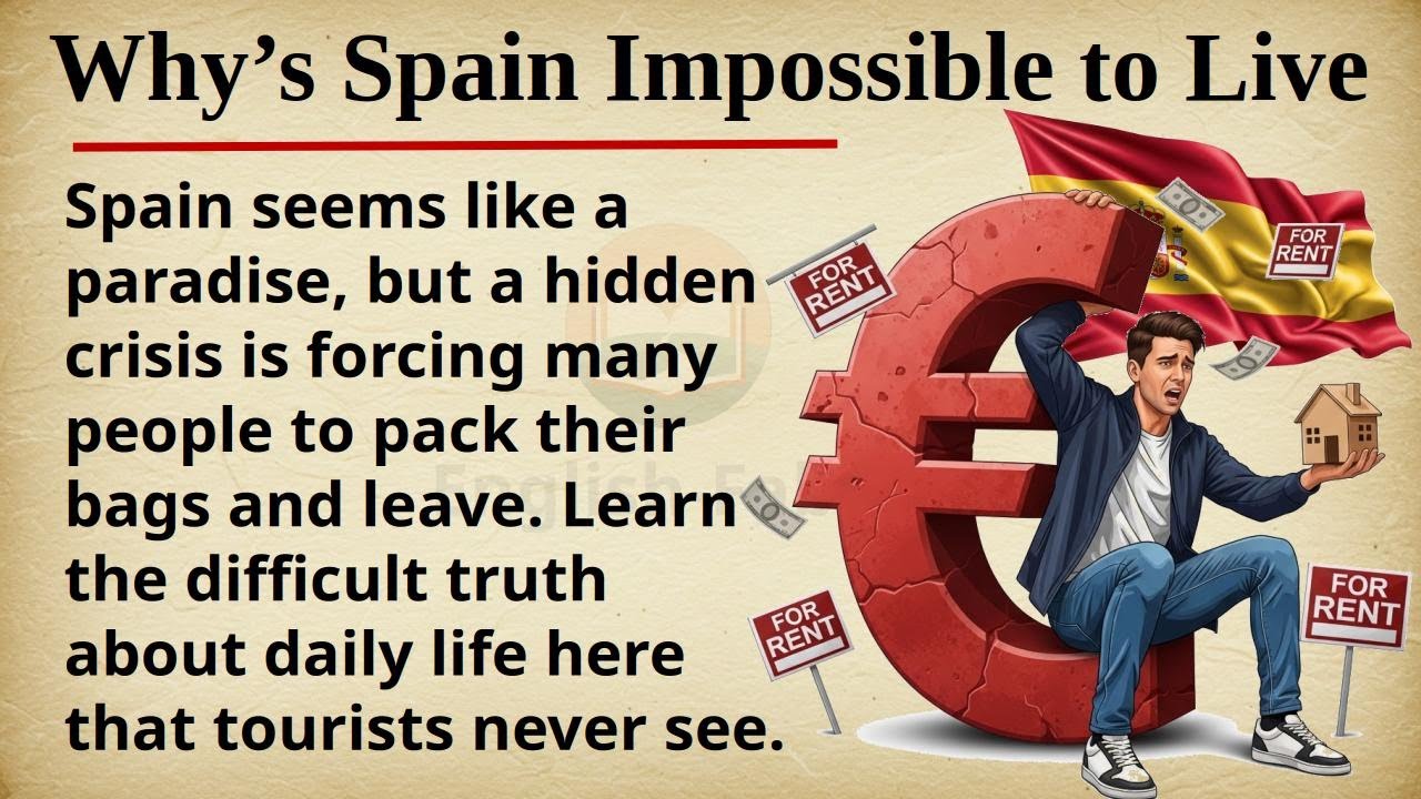 Why Living in Spain has Become Impossible 🇪🇸💔 Learn English Through Story Level 2 || Graded