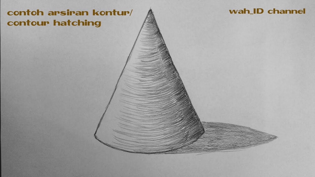 cara menggambar mudah ARSIR KONTUR 
