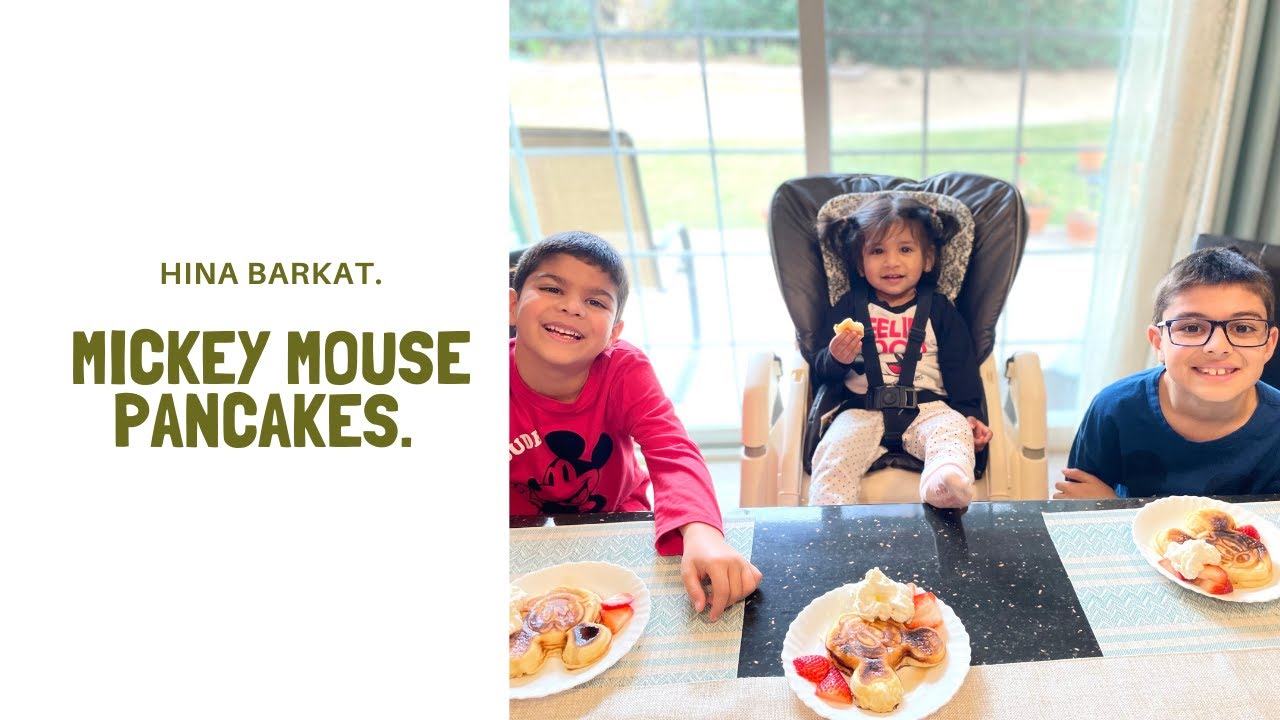 Mickey Mouse Pancakes | Best ever Homemade Pancakes | Sunday Breakfast | Hina Barkat.