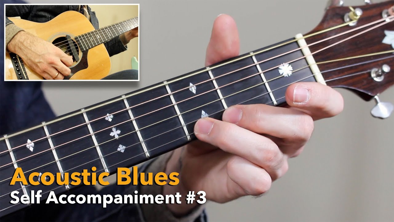 Acoustic Blues Guitar Lessons - Self Accompaniment Routine #3