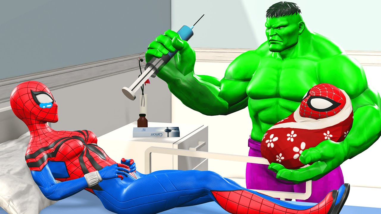 Hulk x Spider Man Love in Granny Hopital | Funny Horror Animation