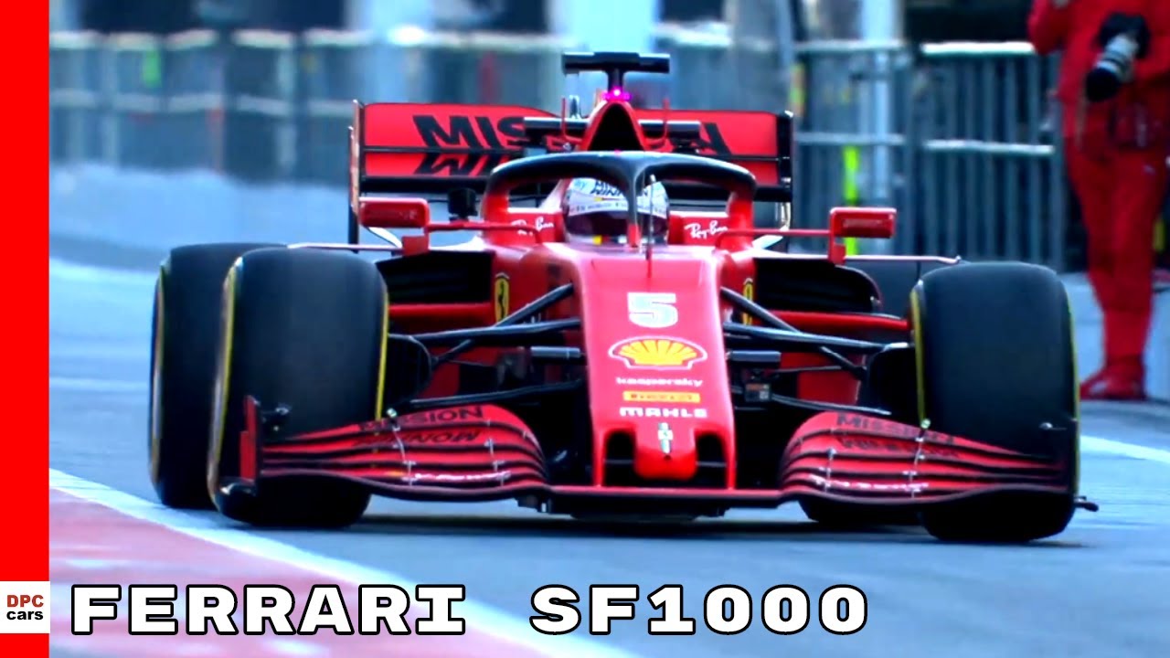Sebastian Vettel Testing The 2020 Scuderia Ferrari SF1000 F1 Car