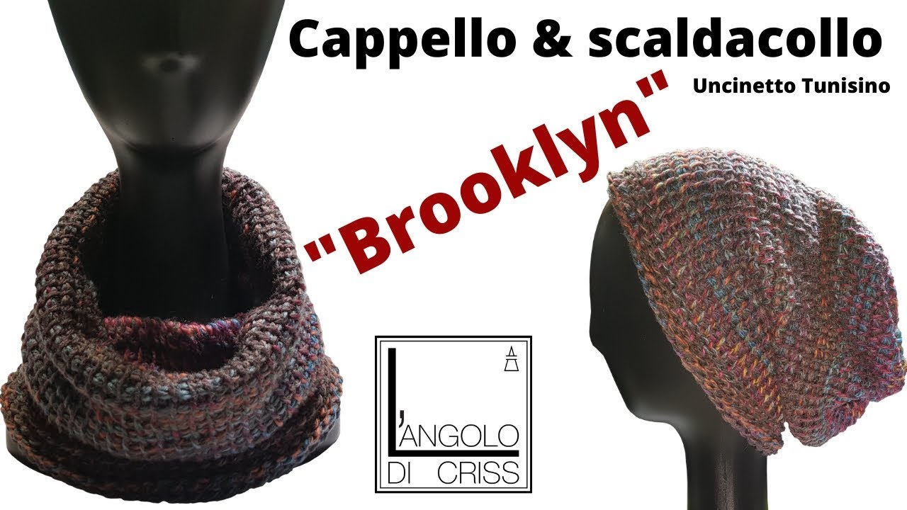 Scaldacollo & cappello all'uncinetto tunisino 
