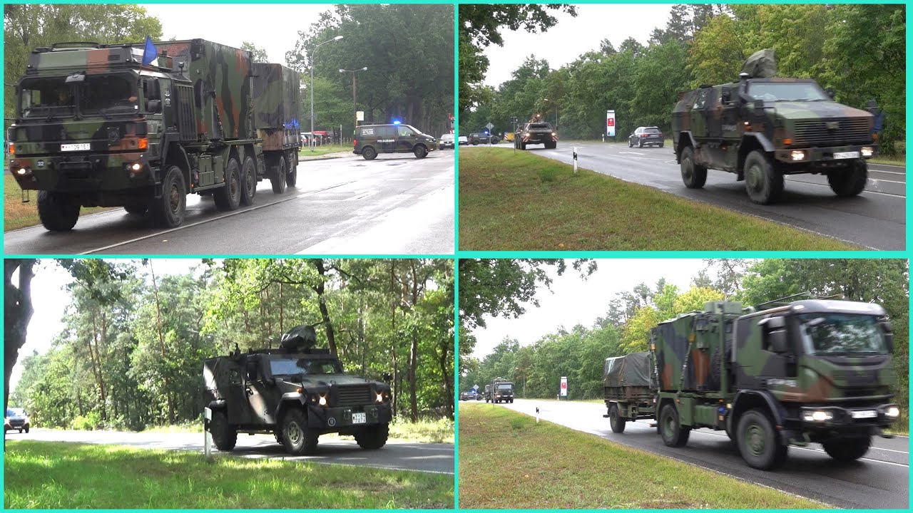 Quadriga 2025- Bundeswehr- Kolonnen bei Beelitz