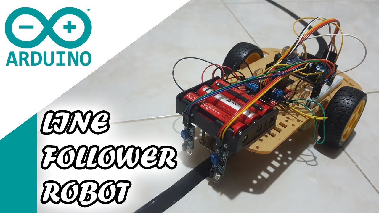 Arduino: Line follower robot project اردوينو: مشروع سيارة تتبع الخط الأسود مع شرح الكود