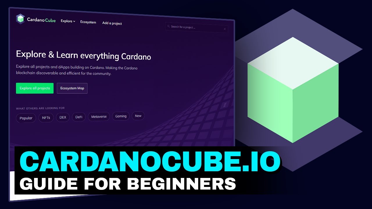 CardanoCube.io 🧊 | Explore Projects on the Cardano Blockchain [English]