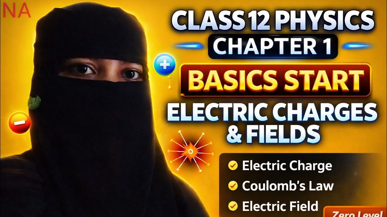 Class 12 Physics Chapter 1 | Electric Charges & Fields Full Basic Explanation | Zero Level