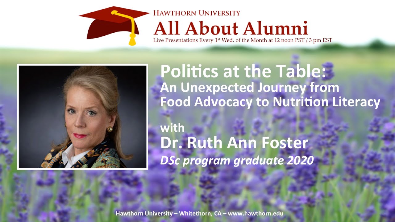 AAA: Politics at the Table - Food Advocacy to Nutrition Literacy with Dr. Ruth Ann Foster