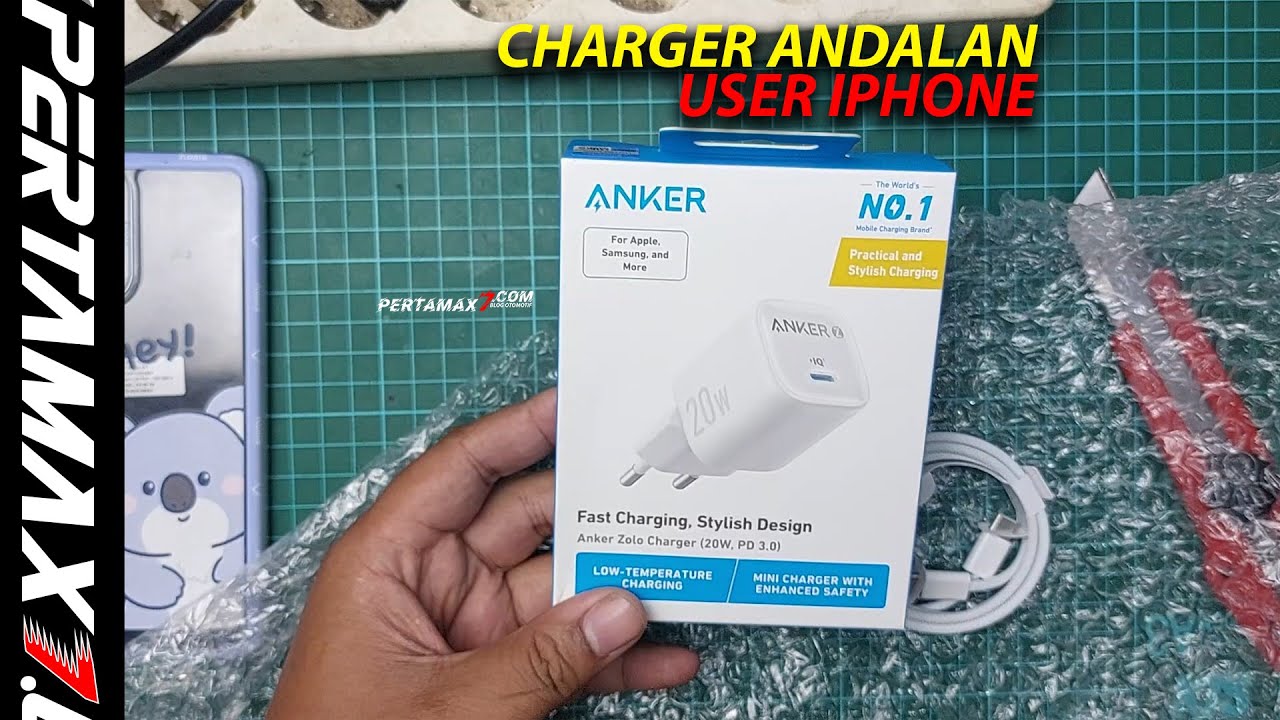 REVIEW Charger ANKER Zolo GaN 20W Fast Charging PD iPhone Test di Samsung A22 #anker #gan #ankerzolo