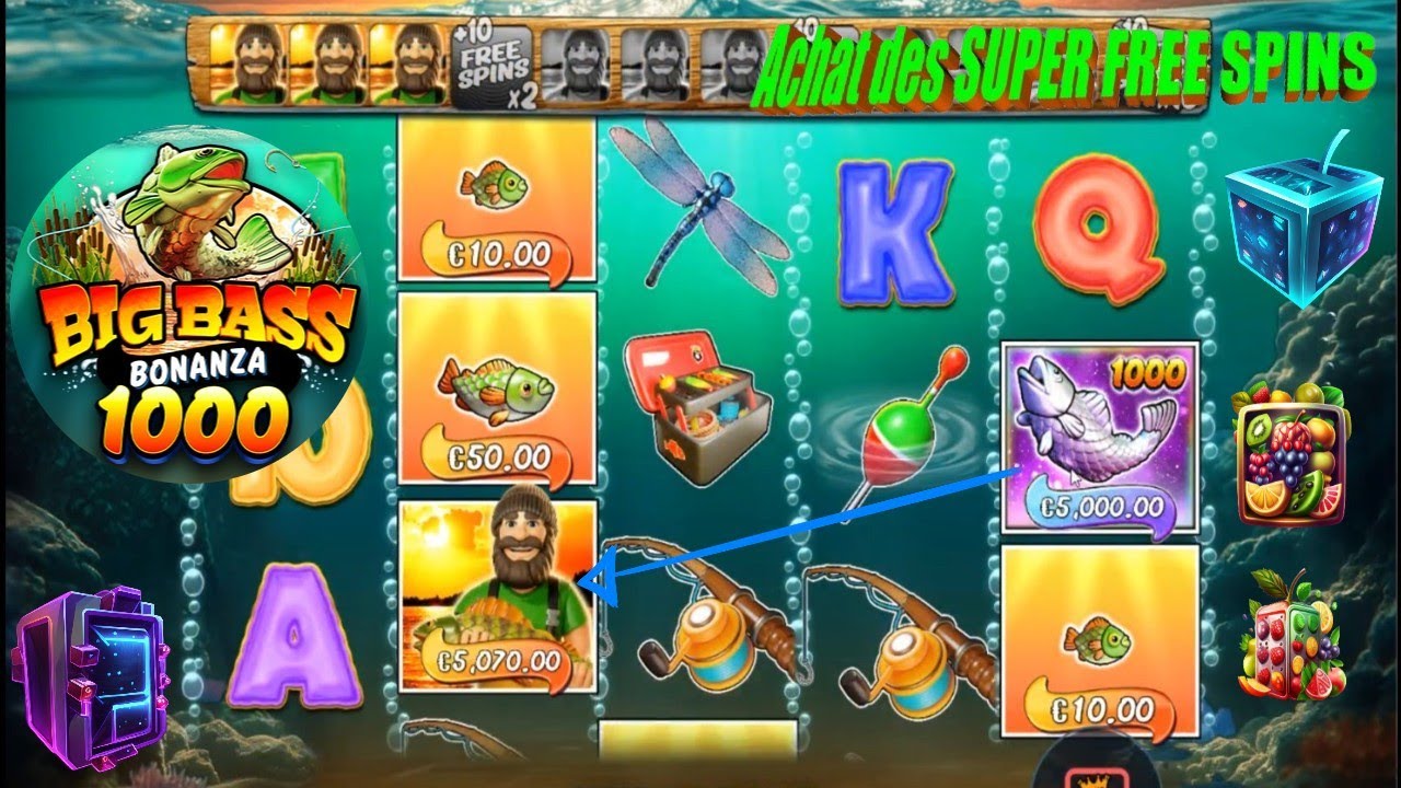 BIG BASS BONANZA 1000 Le retour ... des achats de BONUS SUPER FREE SPINS !