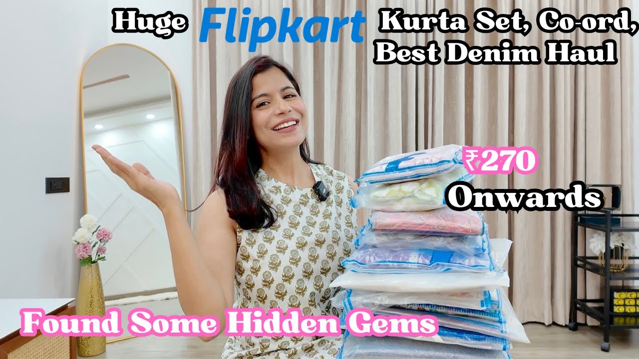 Huge Flipkart Trending Kurta Set, Co-ord, High Waist Jeans Haul ₹270 Onwards l Dream Simple