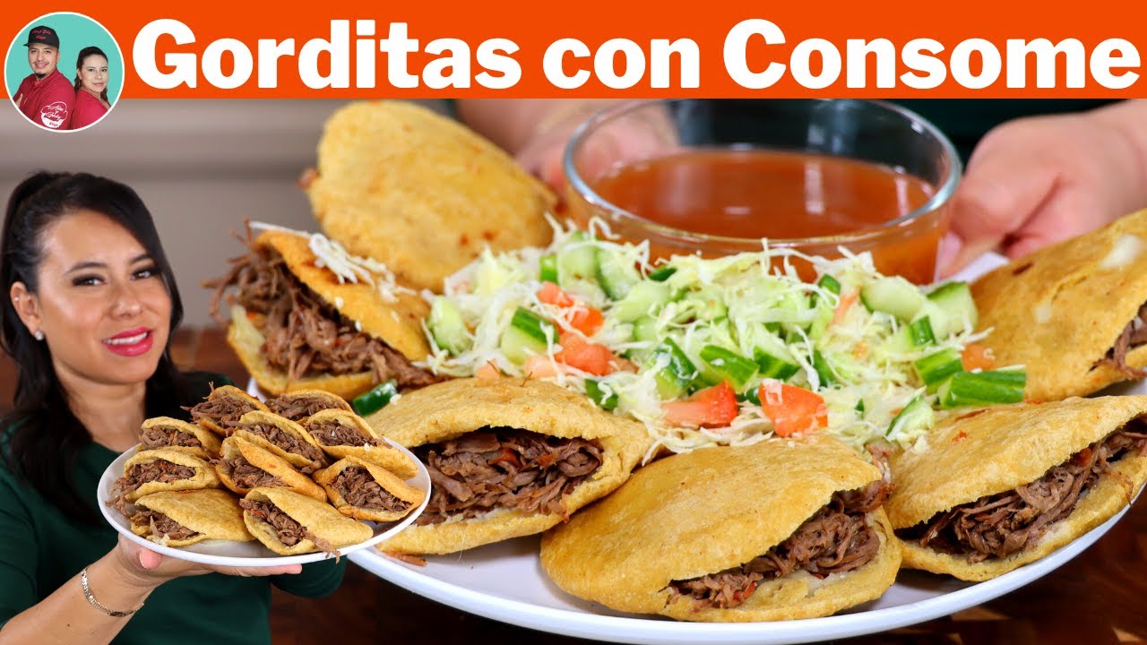 Unas Tremendas Gorditas de Carne Deshebrada y Consome ** Cuantas te Comerías **
