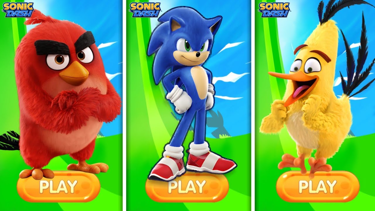 Sonic Dash - Movie Sonic Vs Red Vs Chuck | All characters Sonic Dash Gameplay 🎯