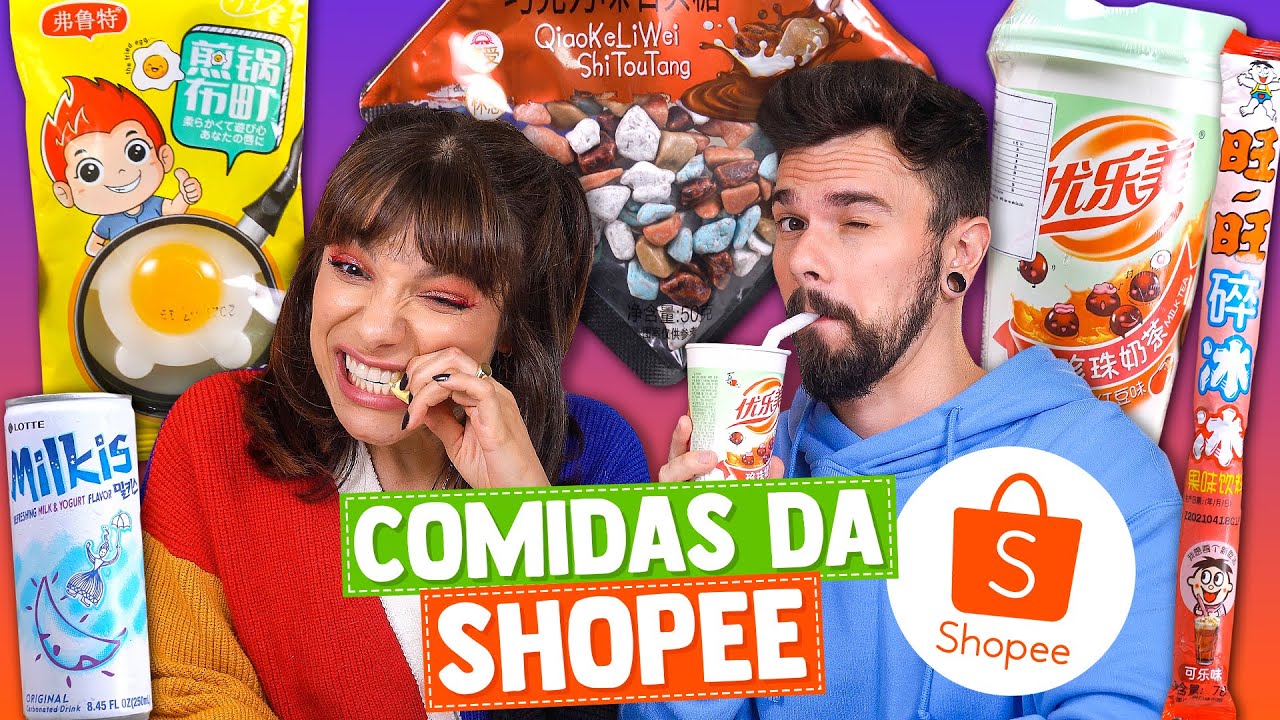 PROVANDO COMIDAS ESQUISITAS da SHOPEE