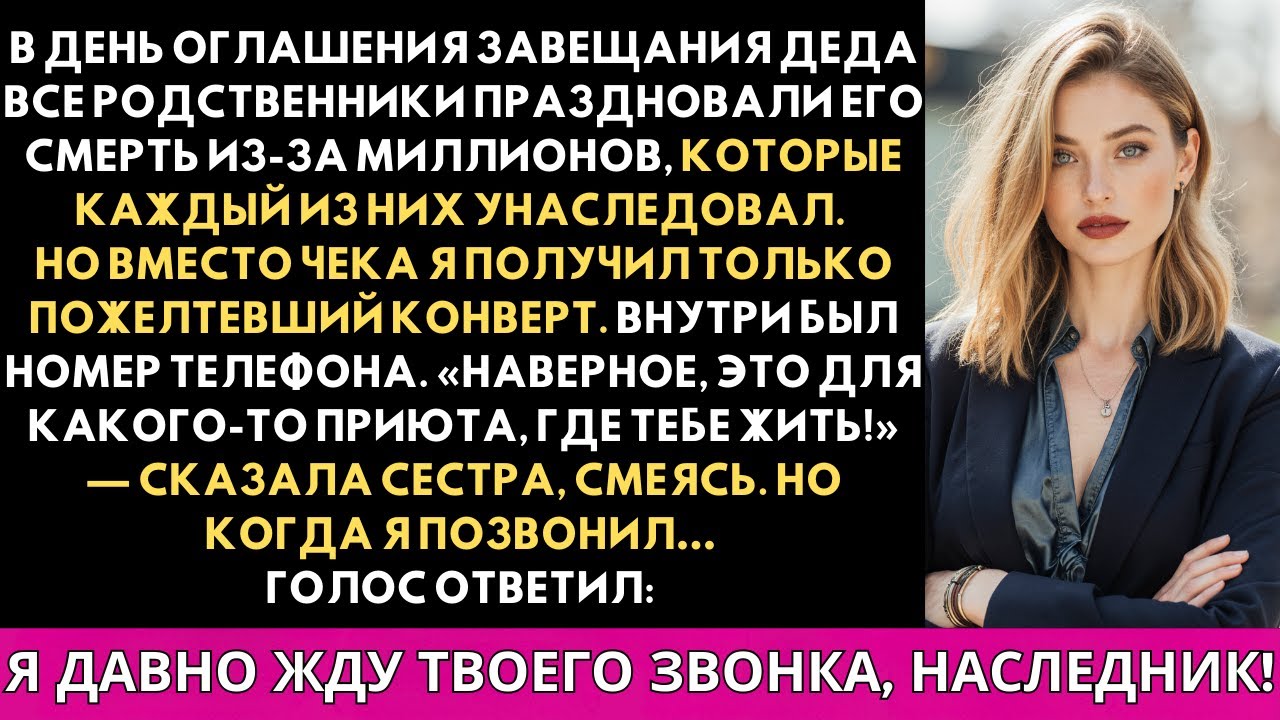 Все разбогатели на чтении завещания дедушки — а я получил только записку…