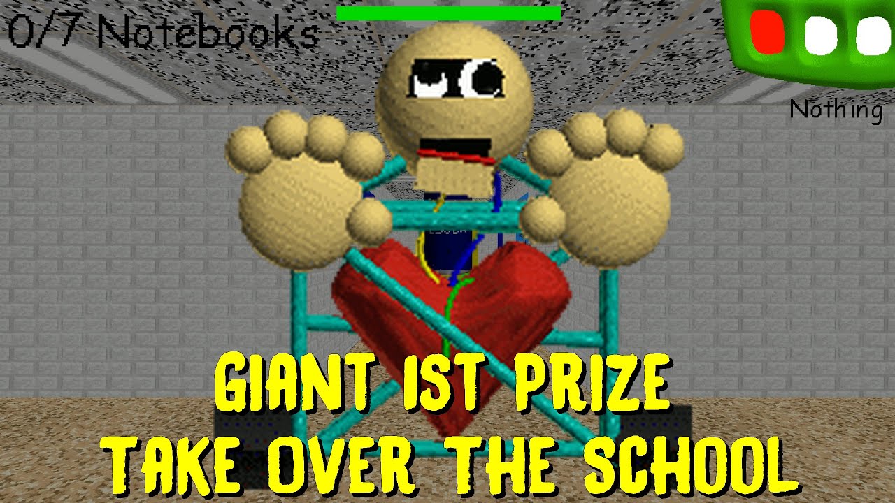 Giant 1st Prize take over the school (ENDING) - Baldi's Basics Mod