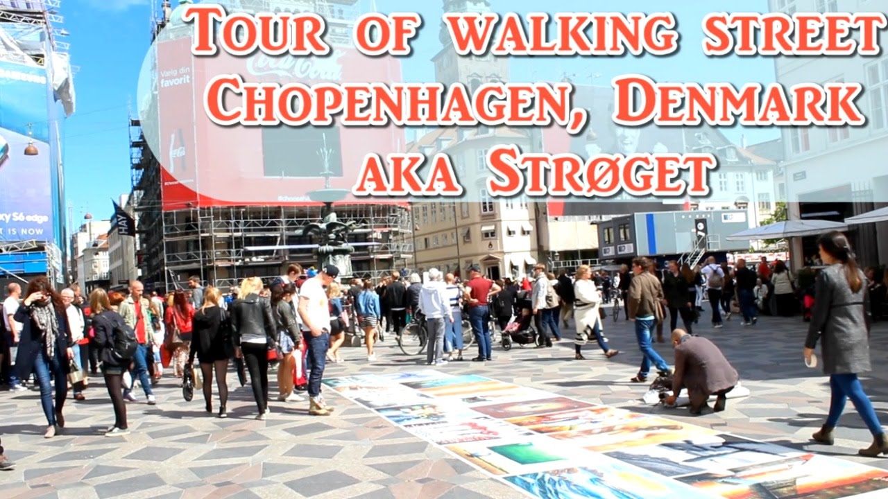 Tour of Walking street aka str&oslash;get, Denmark