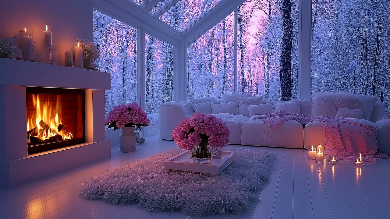 🔥🎼 Serene Piano Fireplace Lounge | Warm Piano & Cozy Fire Sounds for Enhanced Focus & Work Calm