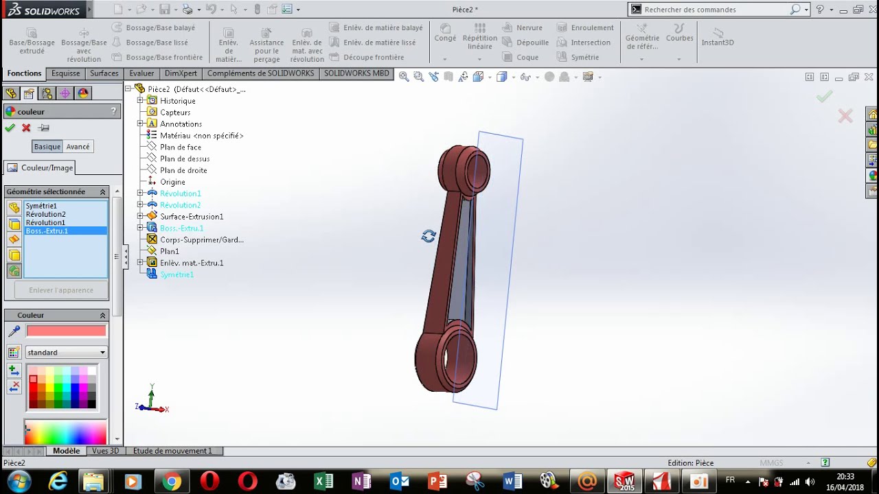 SolidWorks  Tutorials / Bielle /