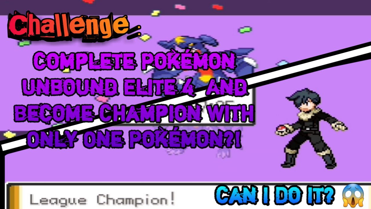 Pokemon Unbound : Vs Elite 4 And Champion Beating With Only 1 Pokemon |Poké Tuber Abhi |