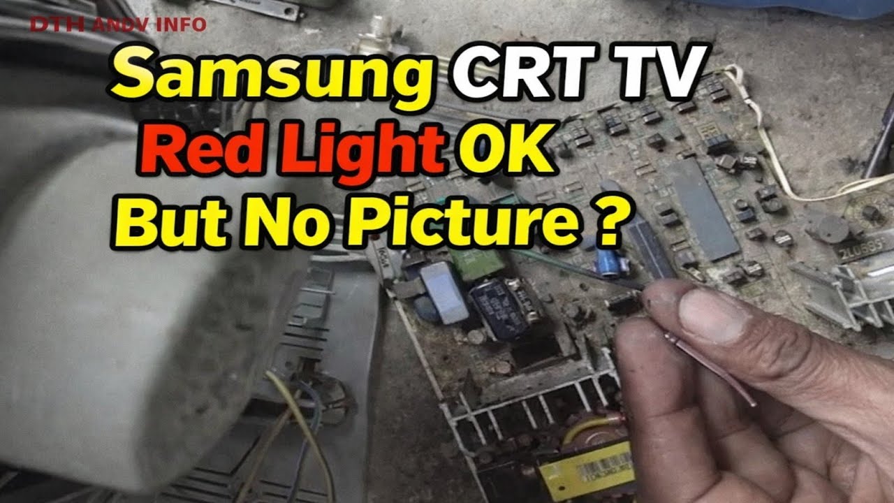 Samsung TV Red Light OK But No Picture? H out / Vertical Section Repair (हिन्दी में)
