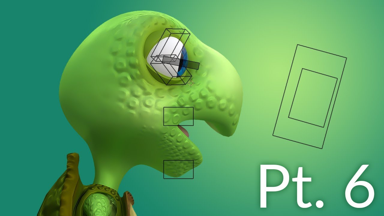 CGC Classic: Creating a Cartoon Turtle Pt. 6 - Face Rigging (Blender 2.6)