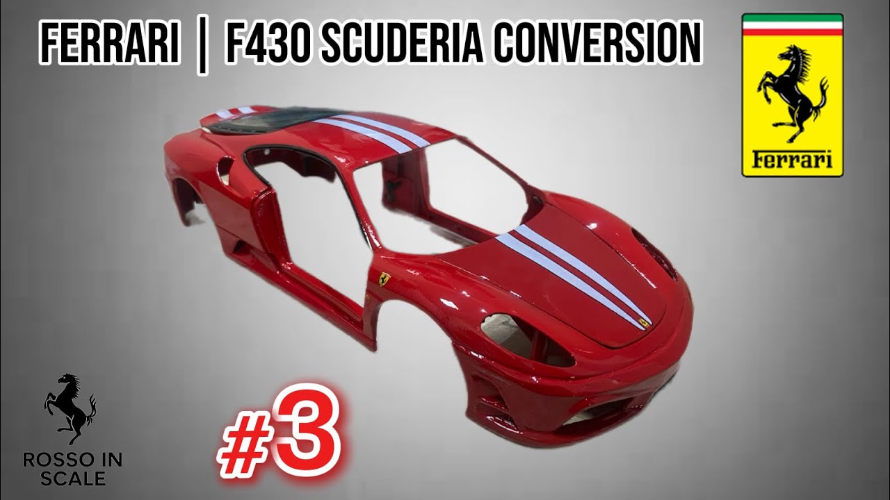 Ferrari F430 Conversion to Ferrari F430Scuderia #3 1/18 Hot Wheels - Ep.6