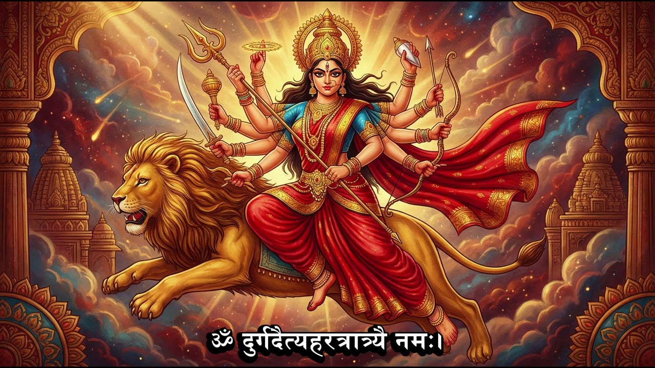 ॐ दुर्गदैत्यहरत्रात्र्यै नमः। | Durga Maa Mantra | One Hour Powerful Chanting | Divine Protection