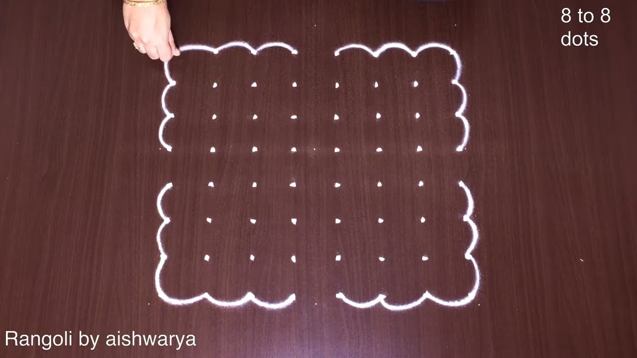Vibrant 8 Into 8 Big Butterfly Rangoli | Tamil Kolangal New Puja Room Muggulu | Rangoli Aishwarya