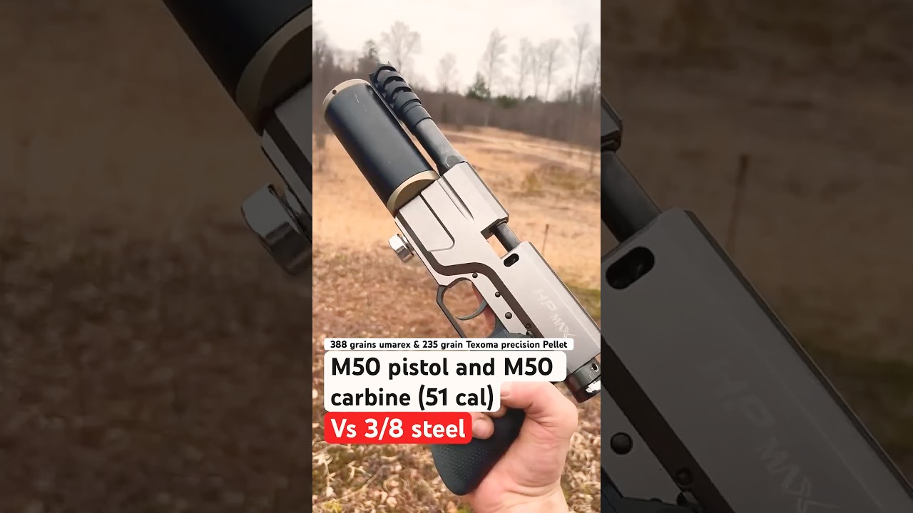 M50 .50 cal airgun VS 3/8 steel