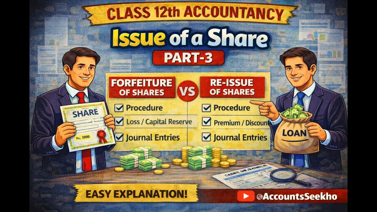 Issue of Shares Part 3 | Forfeiture & Re-Issue of Shares | Class 12