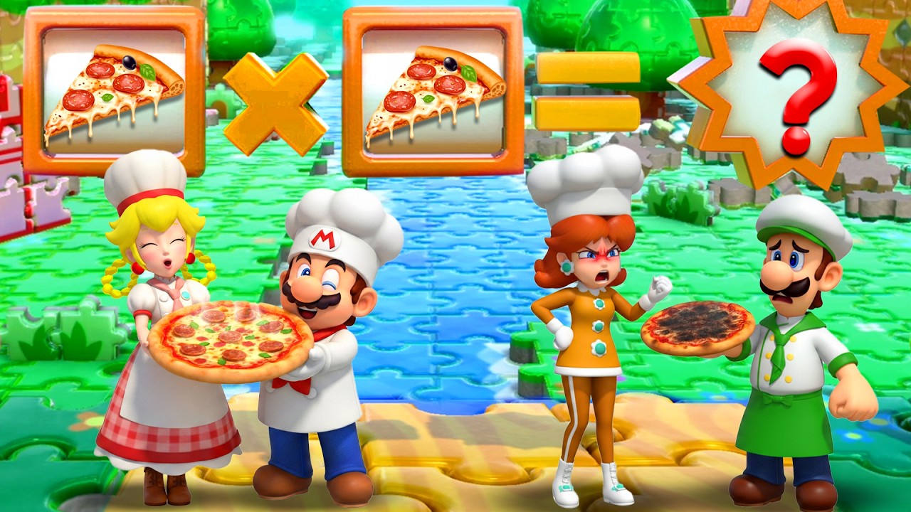【マリオパーティ スイッチ】2vs2ミニゲーム大乱戦 ピーチ＆マリオ vs デイジー＆ルイージ | Mario Switch
