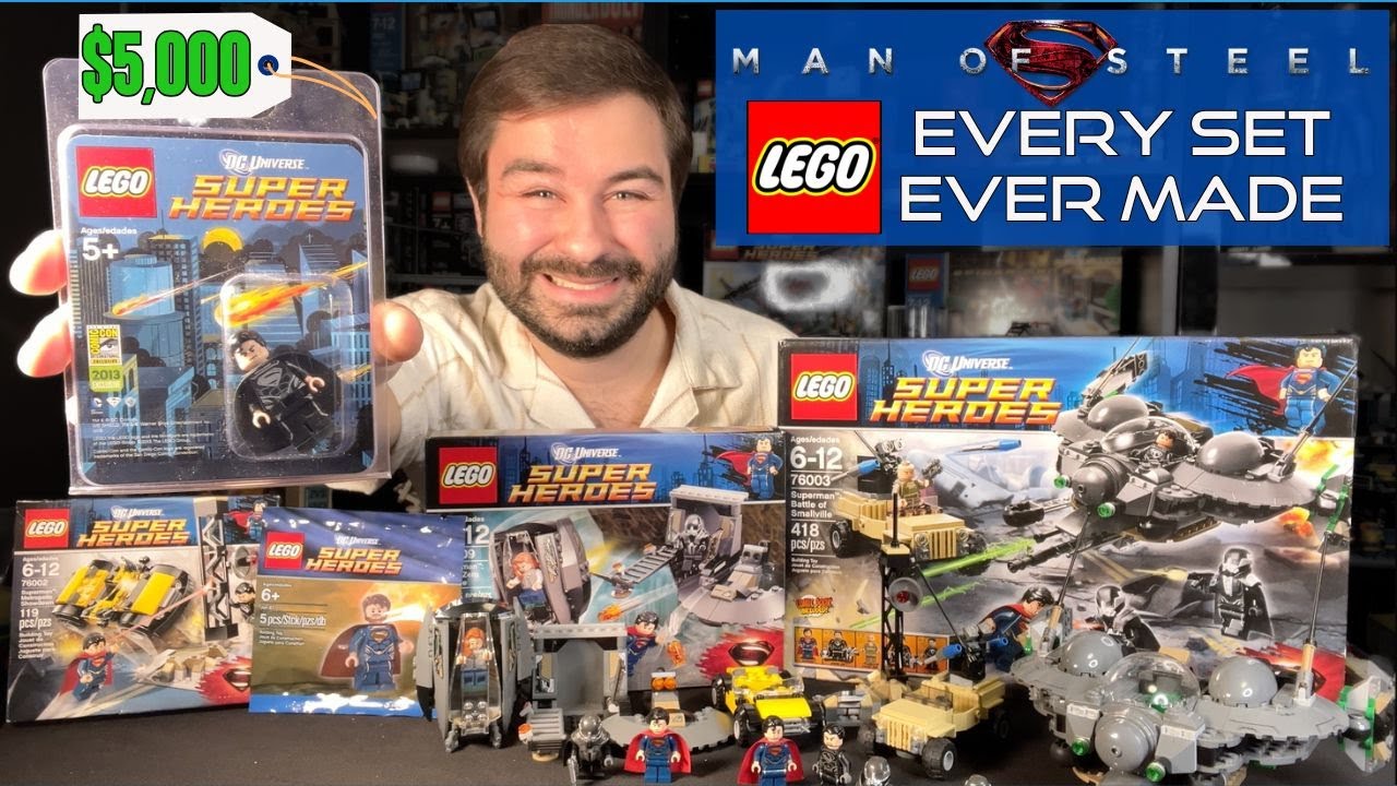 Every LEGO Superman MAN OF STEEL SET Ever Made (Including the $5000 SDCC Minifig!)