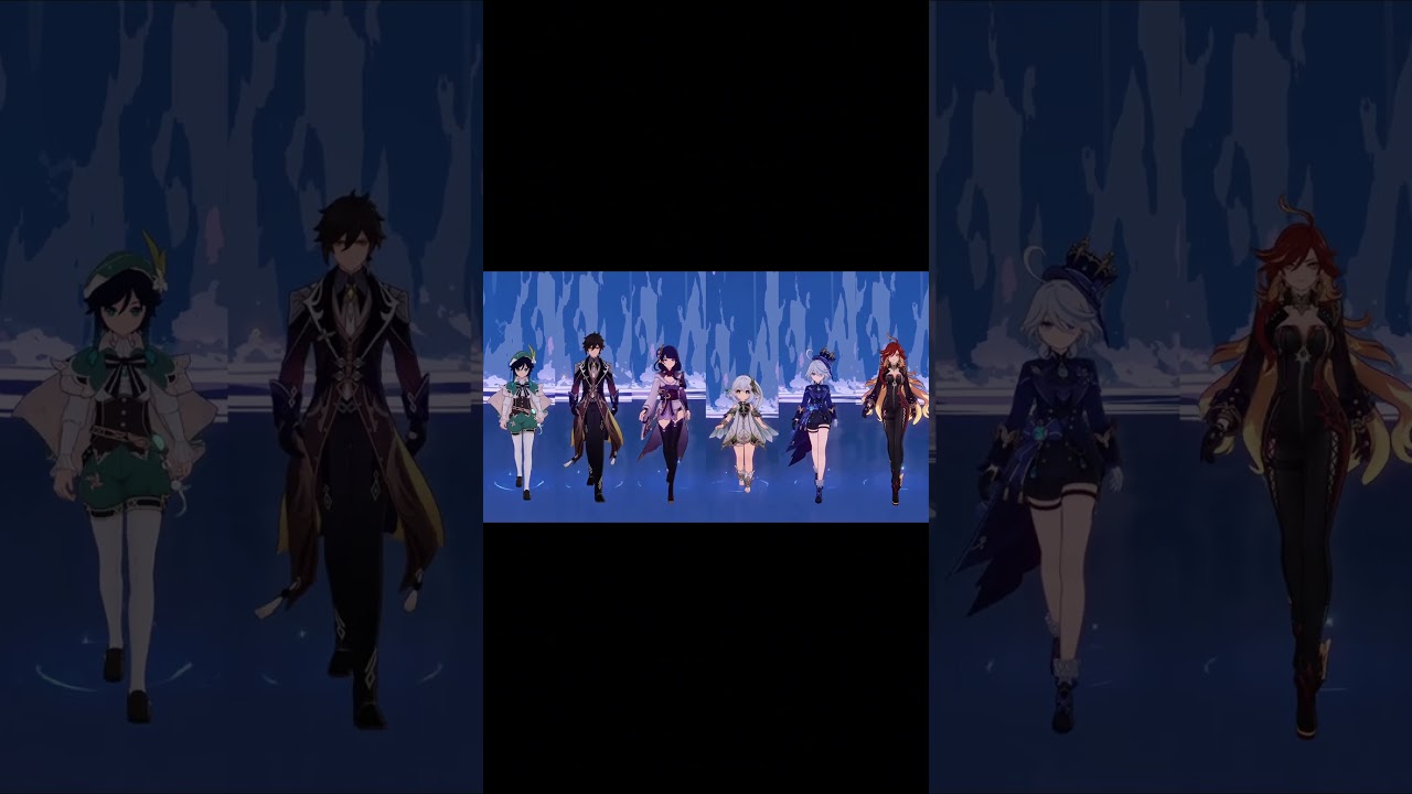 7 Archon Genshin Impact Walking Trend #genshinimpact #genshinimpactedit