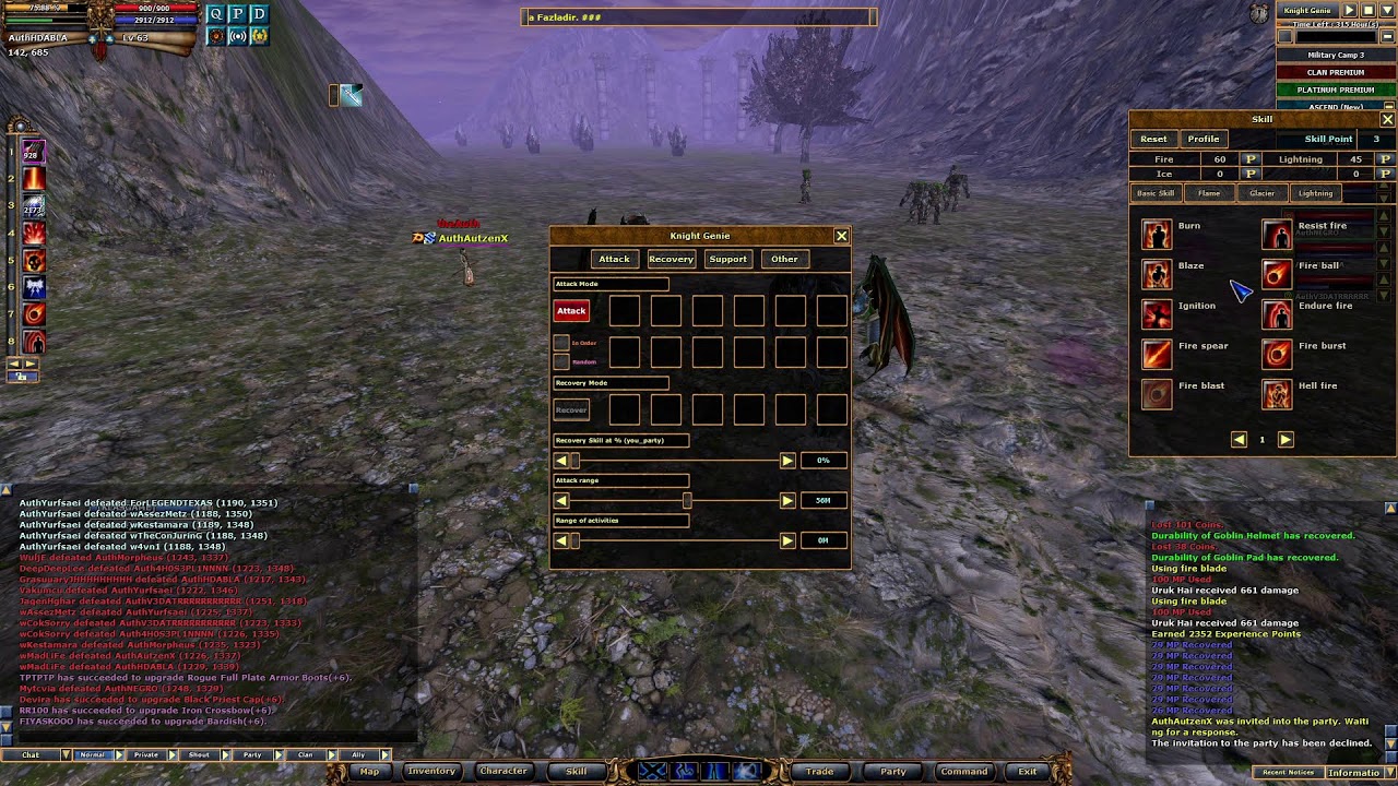 #DeathKO Myko ASCEND!  AÇILDI AUTH MAGE EXP PK FARM SOHBET