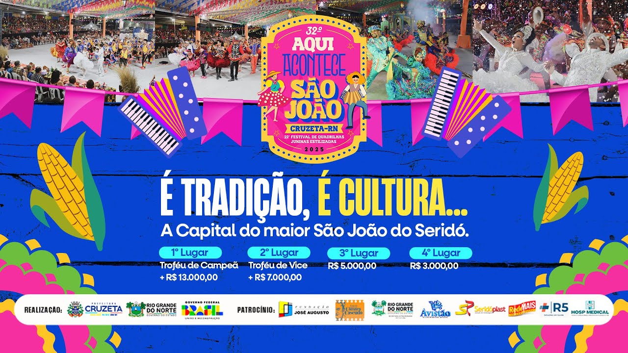 AO VIVO - AQUI ACONTECE SÃO JOÃO 2025 CRUZETA/RN - (21/06/2025)