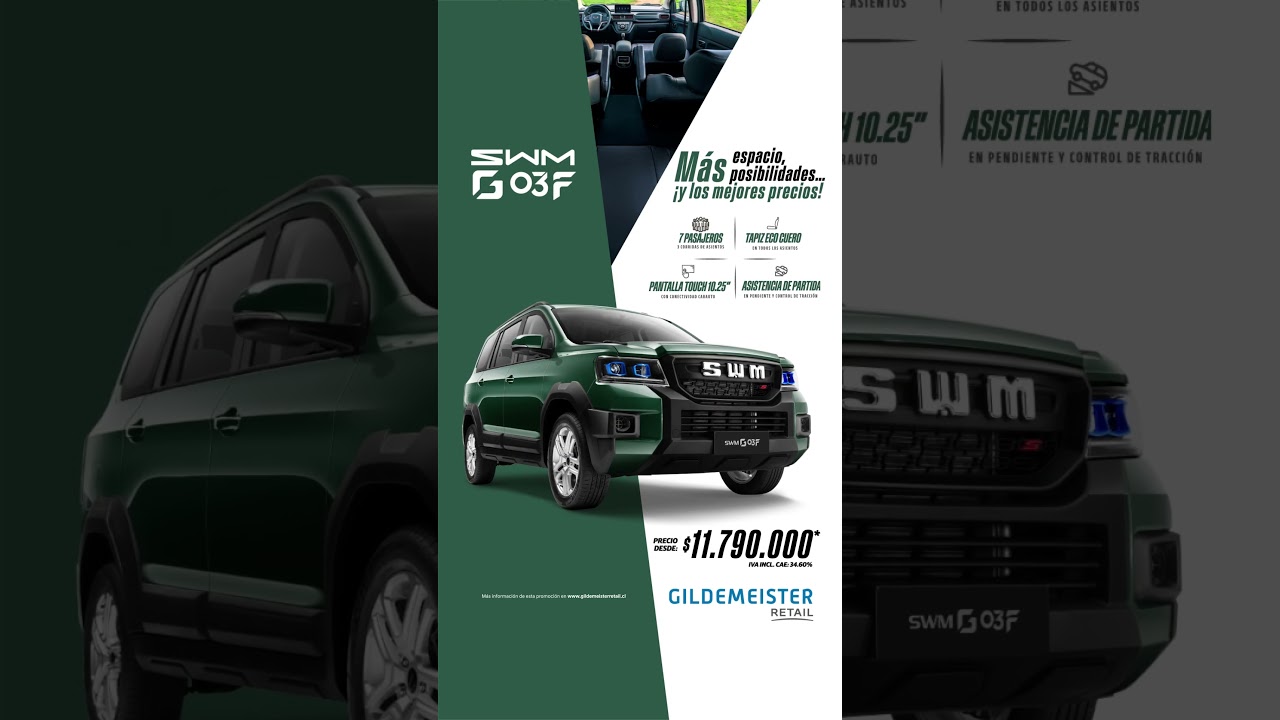SUV familiar con espacio real, G03F.   #gildemeisterretail