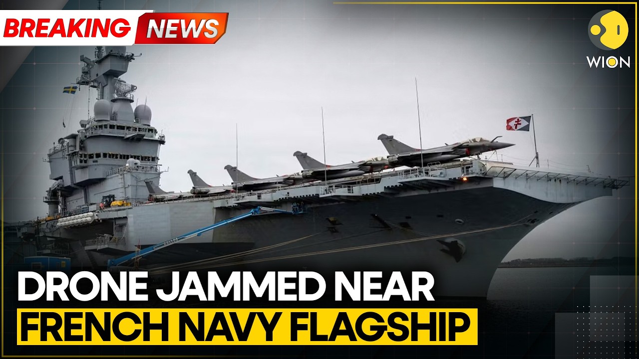 Drone of Unknown Origin Intercepted Near French Aircraft Carrier | WION BREAKING