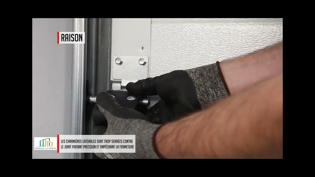 Problème 01 sur porte de garage sectionnelle 