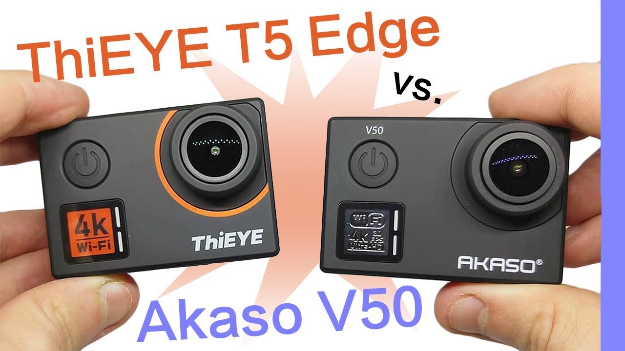 Akaso V50 vs ThiEYE T5 Edge || Cheap Real 4K Action Cam Showdown || Side-By-Side Sunday