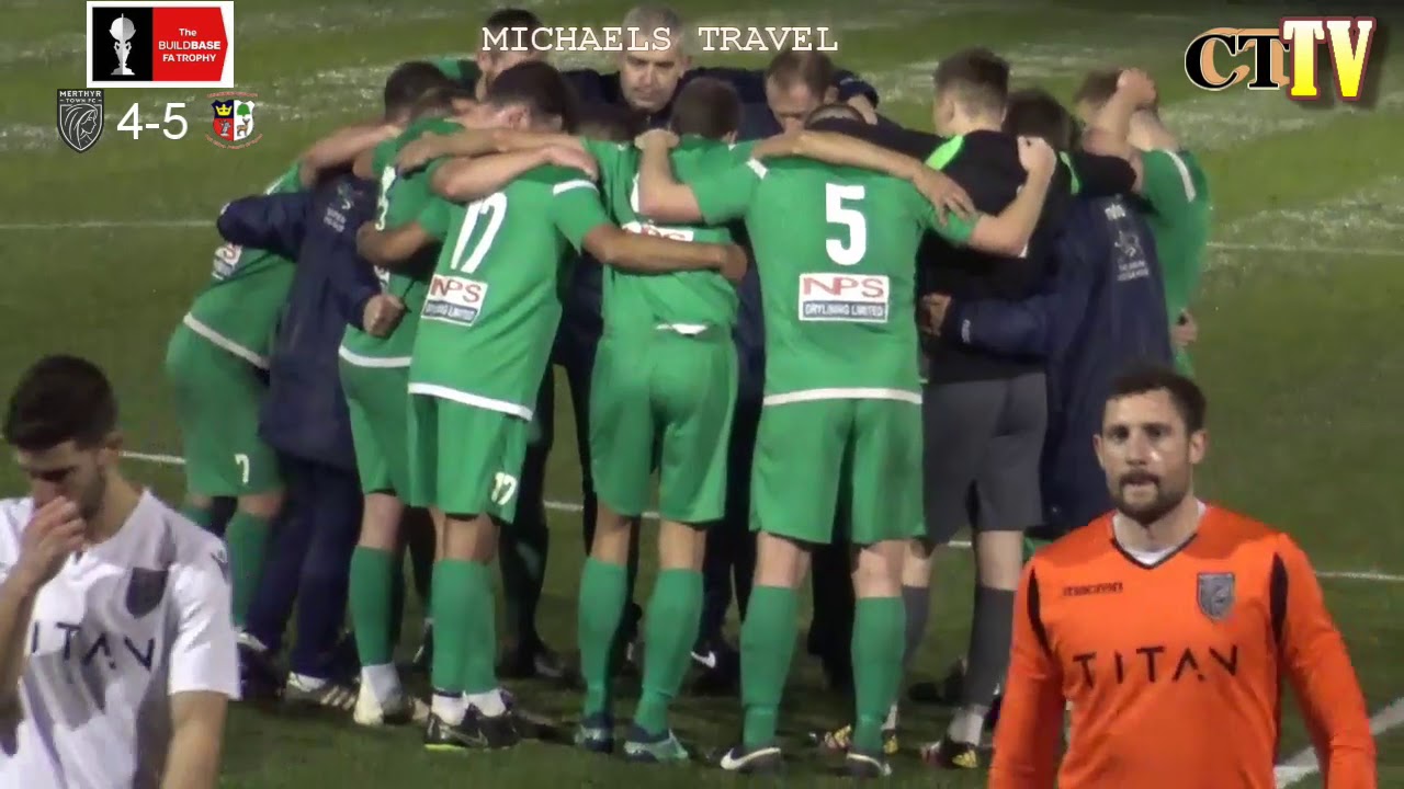 Merthyr town v Cinderford Town FA Trophy 1st round replay goals and post match reactions 5th Nov 201