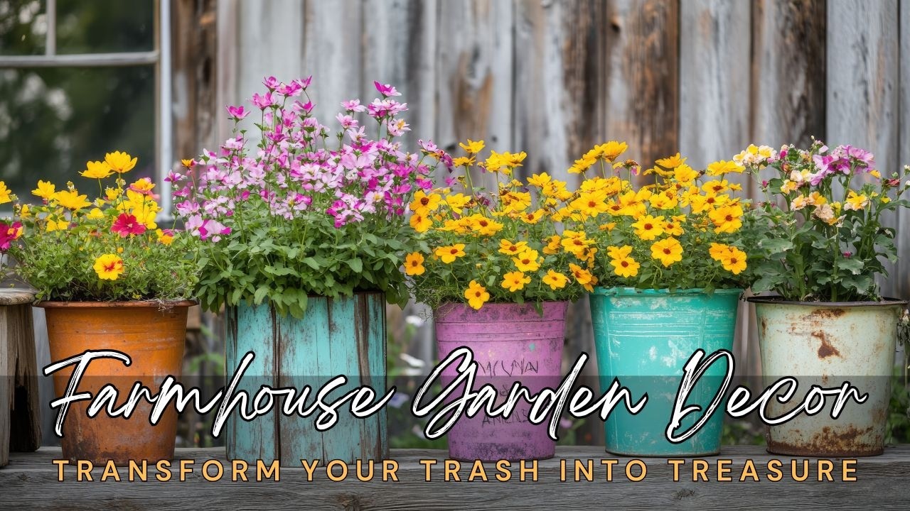 Turn Your Trash into Treasure: DIY Farmhouse Garden Decor Hacks & Ideas