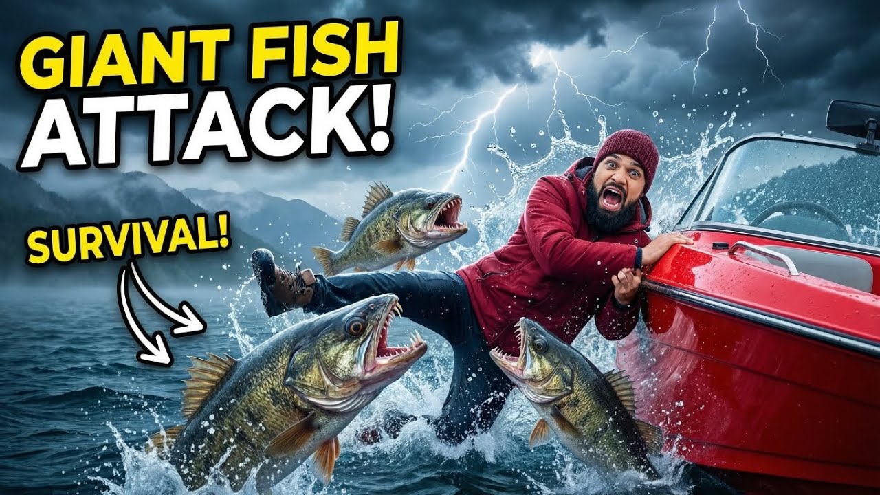 Giant Killer Fish Attack My Boat! 😨 | Boat Accident & Killer Fish Attack! | I Almost Got Eaten by 