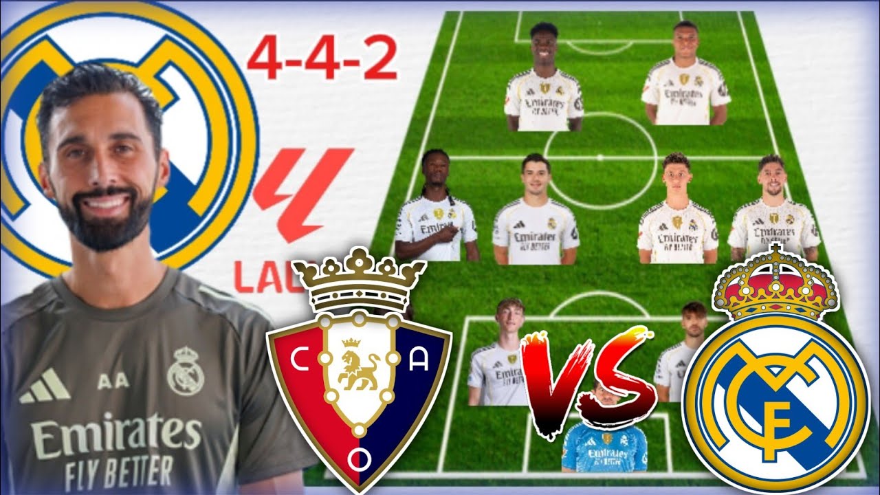 OSASUNA VS REAL MADRID ll REAL MADRID POTENTIAL LINE UP TODAY ✅ LA LIGA MATCH WEEK 25 SEASON 2025/26