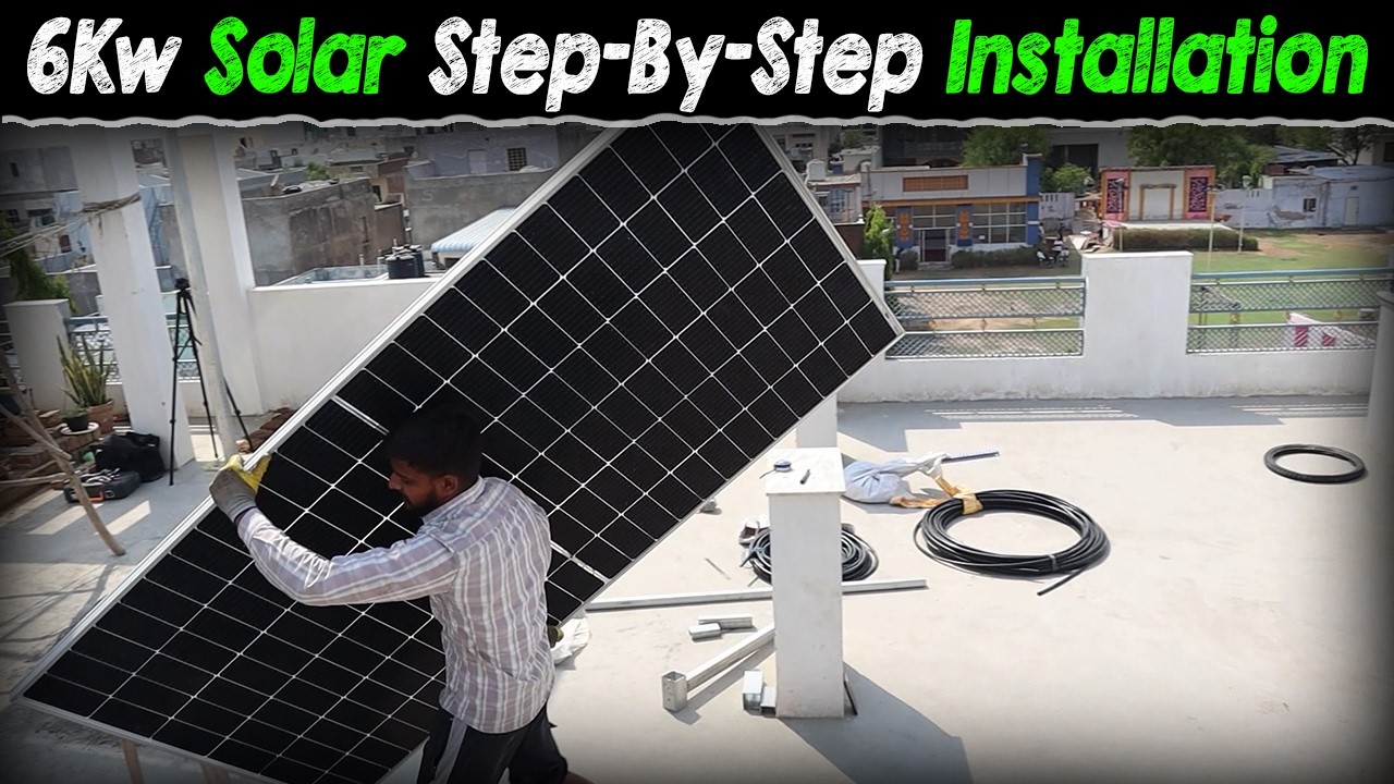 6Kw On-Grid Solar Complete Step-By-Step Installation for Home | Solar Panel Installation for Home