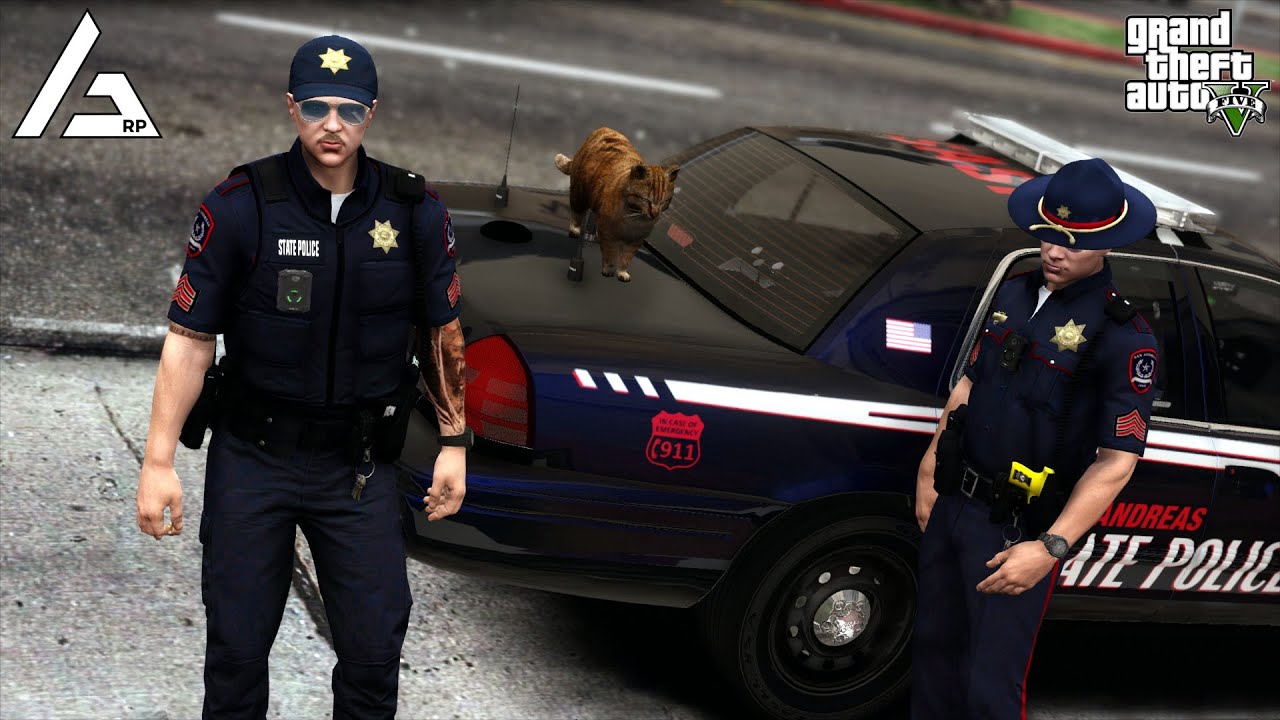 GTA 5 Roleplay - ARP - #904 - Trooper Cat Beats Suspect?